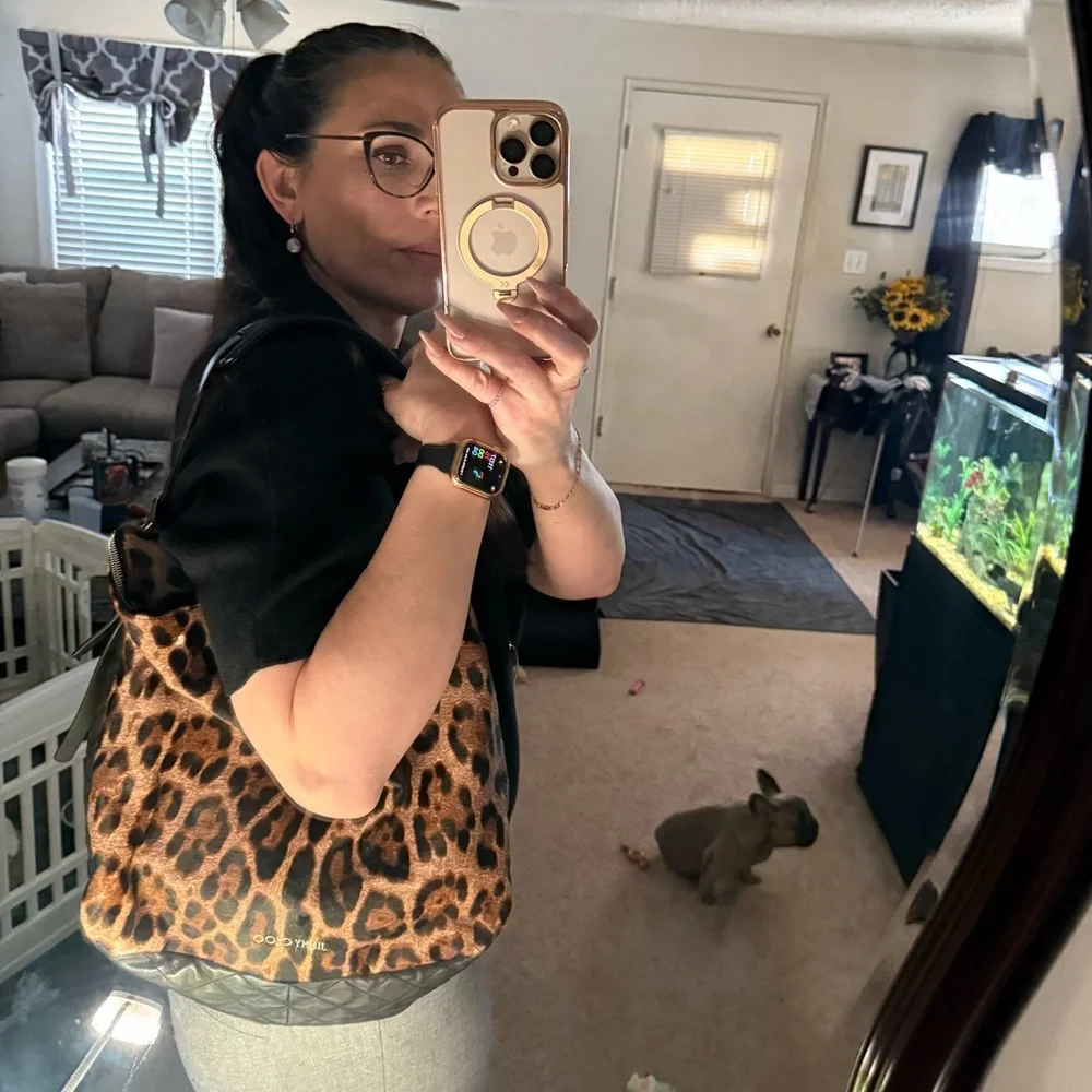 Jimmy Choo leopard calf hair and leather bag - Picture 16 of 16